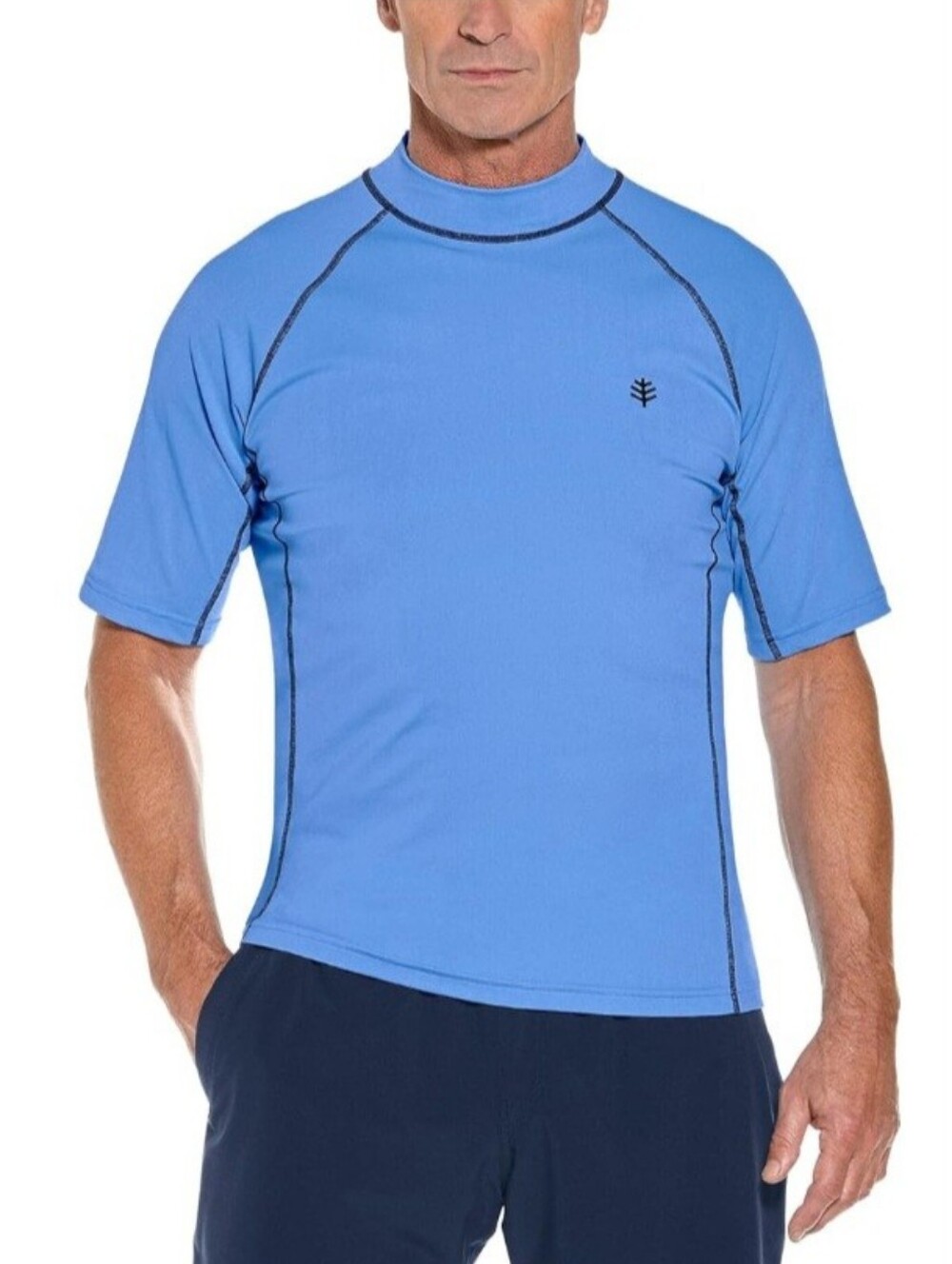 COOLIBAR "TULUM" SWIM SHIRT UPD 50+ UV PROTECTION. SIZE LARGE.. BLUE.